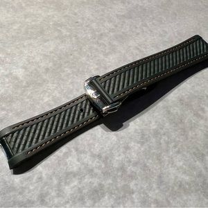 Aqua Terra Black Rubber Strap and Deployment Clasp/Buckle